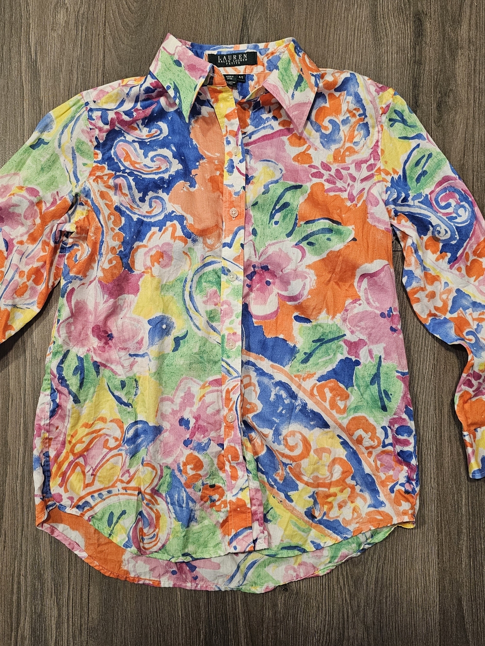 Lauren Ralph Lauren Multicolor Floral Button-Up Shirt- P/S